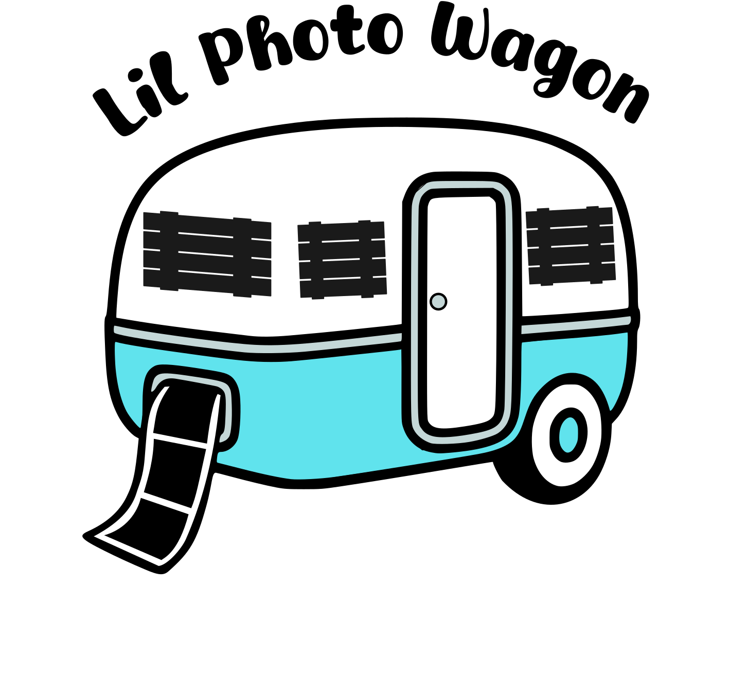 logo of a trailer with a photo strip